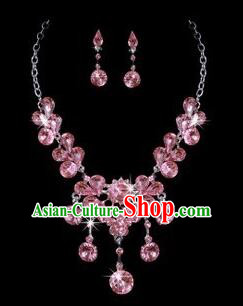 Ancient Style Accessories Necklace Chain Ear Wearing Set Wedding Decorating Jing Hong WU Empresses in the Palace Pink