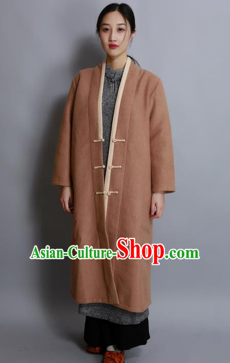 Traditional Chinese Female Costumes, Chinese Acient Hanfu Clothes, Chinese Cheongsam, Tang Suits Woolen Coat for Women
