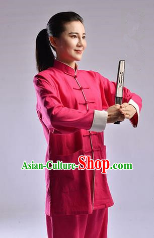 Top Linen Kung Fu Costume Martial Arts Kung Fu Training Uniform Tang Suit Gongfu Shaolin Wushu Clothing Tai Chi Taiji Teacher Suits Uniforms for Women