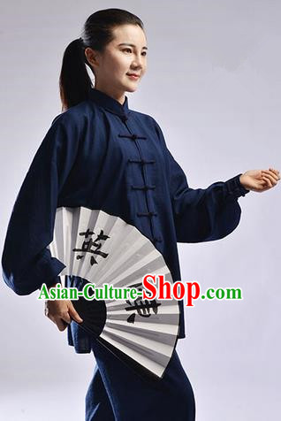 Top Signature Cotton Kung Fu Costume Martial Arts Kung Fu Training Uniform Gongfu Shaolin Wushu Clothing Tai Chi Taiji Teacher Suits Uniforms for Women
