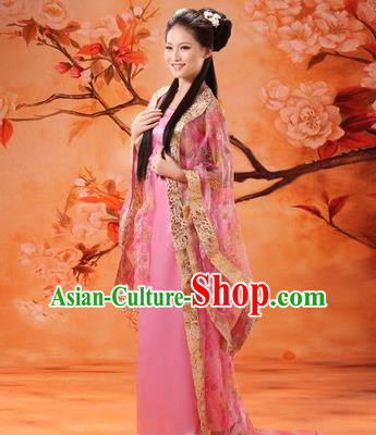 Traditional Ancient Chinese Palace Lady Fairy Costume, Asian Chinese Tang Dynasty Imperial Consort Dress Clothing for Women