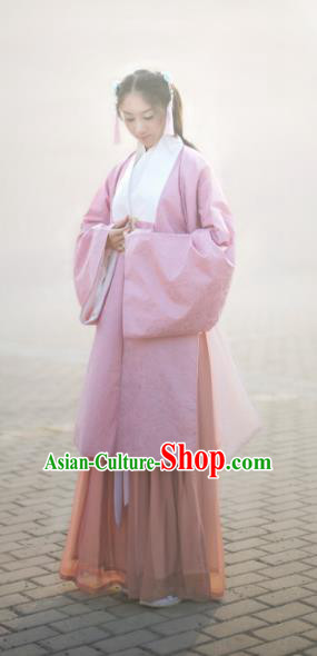 Traditional Chinese Ancient Ming Dynasty Palace Lady Long Cape and Skirts Costume Complete Set for Women