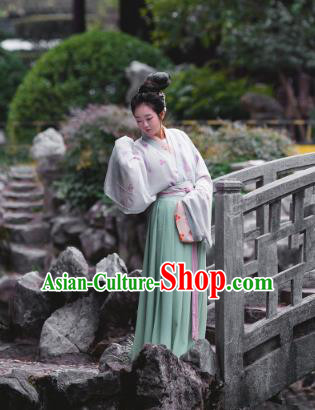 Traditional Chinese Ancient Jin Dynasties Young Lady Costume, Asian China Palace Princess Clothing for Women