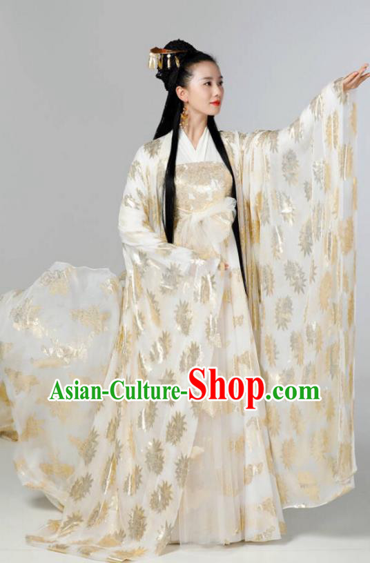Traditional Chinese Northern and Southern Dynasties Imperial Concubine Costume, Asian China Ancient Palace Lady Embroidered Clothing