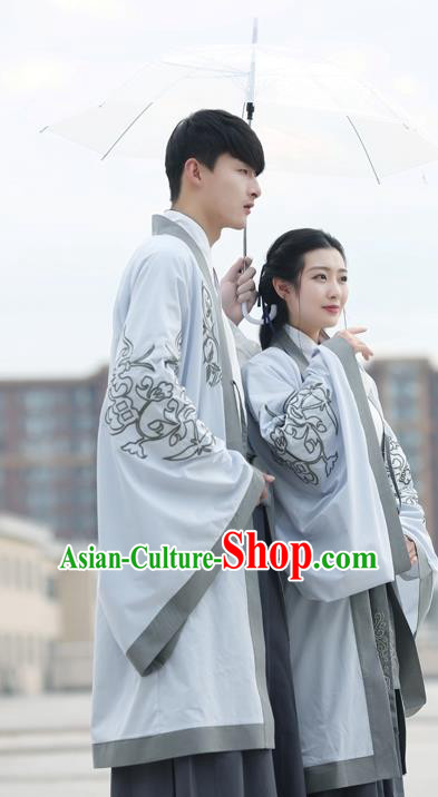 Traditional Ancient Chinese Hanfu Costume Embroidered Crane Cloak, Asian China Ming Dynasty Cardigan Clothing for Women for Men