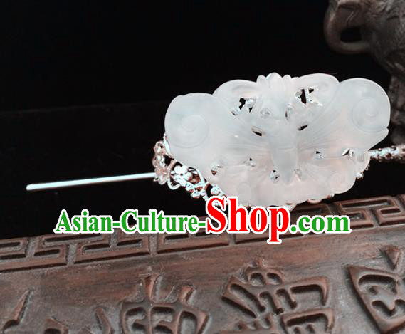 Traditional Handmade Chinese Ancient Classical Hair Accessories Han Dynasty Nobility Childe Tuinga Jade Hairdo Crown Hairpins for Men