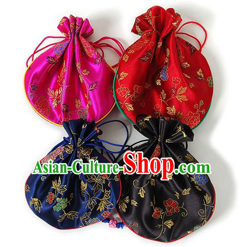 Traditional Korean Accessories Palace Princess Embroidered Purse Sachet, Asian Korean Fashion Lucky Bag for Kids