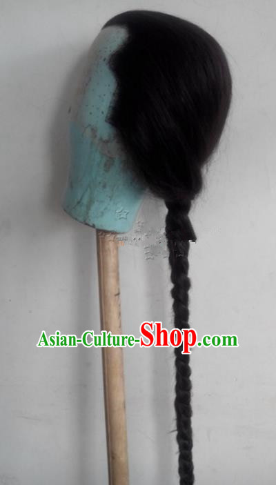 Chinese Ancient Swordsman Long Wig Set Beijing Opera False Beard Mustache
