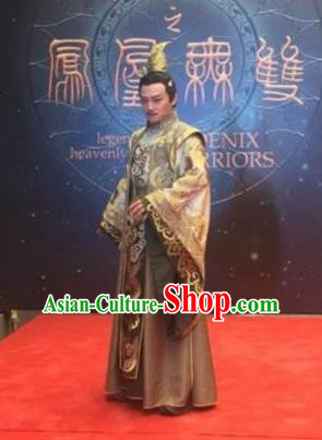 Traditional Chinese Southern and Northern Dynasties Emperor Costume, Chinese Ancient Majesty Embroidered Robe Clothing for Men