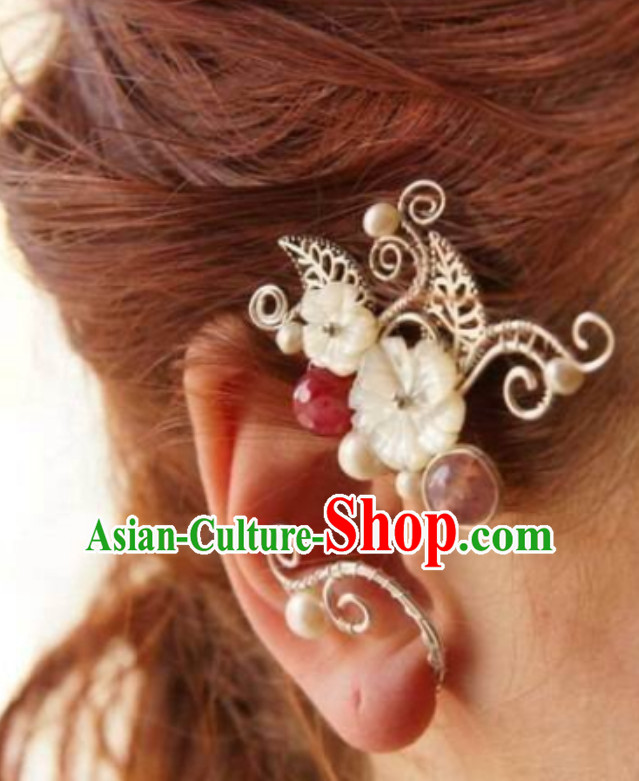 Handmade Ice Fantasy Drama Princess Ear Accessories Ear Jewelry