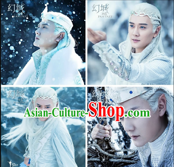 Chinese Halloween Costumes Fairytale Prince Cosplay and Headpieces Complete Set for Men
