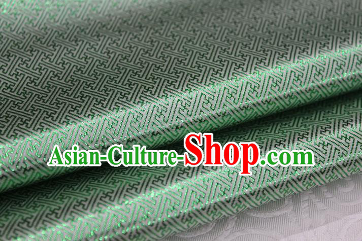Chinese Traditional Royal Palace Pattern Mongolian Robe Green Brocade Fabric, Chinese Ancient Emperor Costume Drapery Hanfu Tang Suit Material