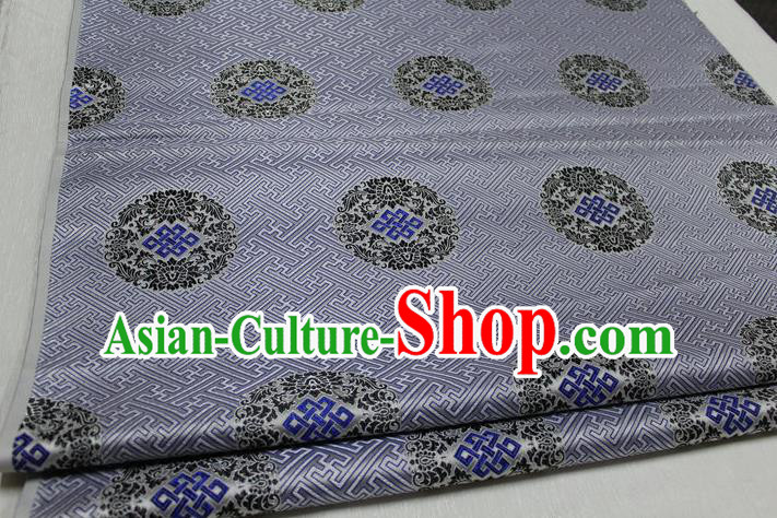 Chinese Traditional Royal Palace Pattern Mongolian Robe Grey Tapestry Cheongsam Fabric, Chinese Ancient Costume Satin Hanfu Tang Suit Material