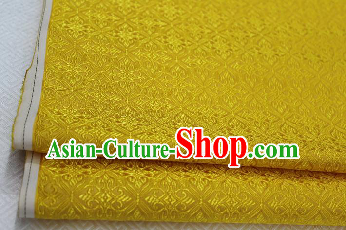 Chinese Traditional Ancient Costume Palace Pattern Cheongsam Golden Brocade Tang Suit Fabric Hanfu Material