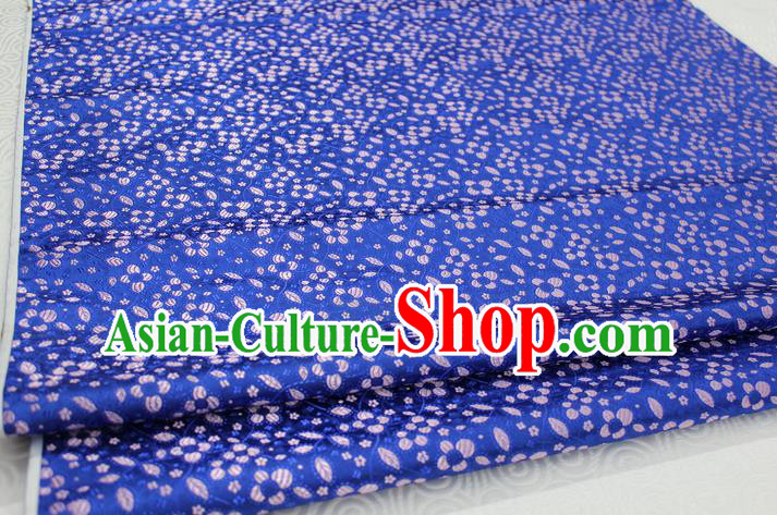 Chinese Traditional Ancient Costume Palace Pattern Cheongsam Tibetan Robe Deep Blue Brocade Tang Suit Fabric Hanfu Material