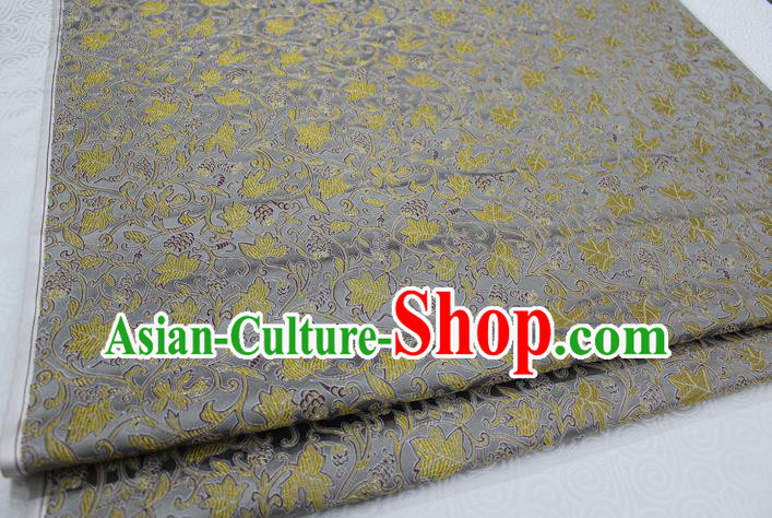 Chinese Traditional Ancient Costume Royal Palace Maple Leaf Pattern Brocade Cheongsam Satin Fabric Hanfu Material