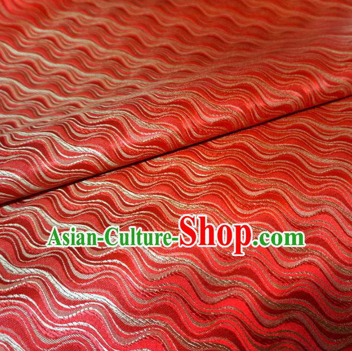 Chinese Traditional Royal Court Pattern Red Brocade Xiuhe Suit Fabric Ancient Costume Tang Suit Cheongsam Hanfu Material