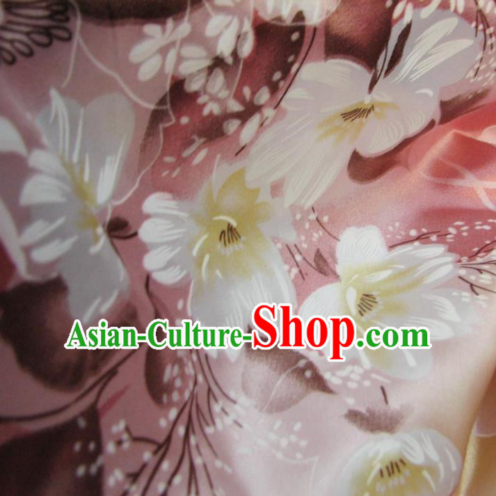 Chinese Traditional Royal Court Pattern Pink Brocade Xiuhe Suit Fabric Ancient Costume Tang Suit Cheongsam Hanfu Material