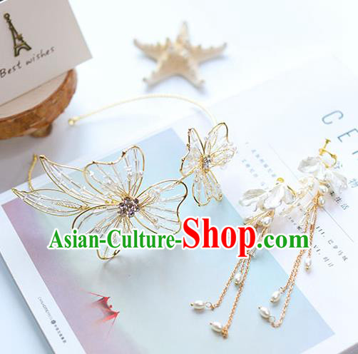 Chinese Traditional Bride Hair Jewelry Accessories Wedding Hair Clasp Royal Crown for Women
