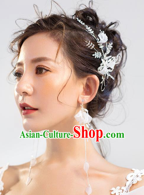 Chinese Traditional Bride Hair Jewelry Accessories Wedding Baroque Retro Crystal Hair Clasp for Women