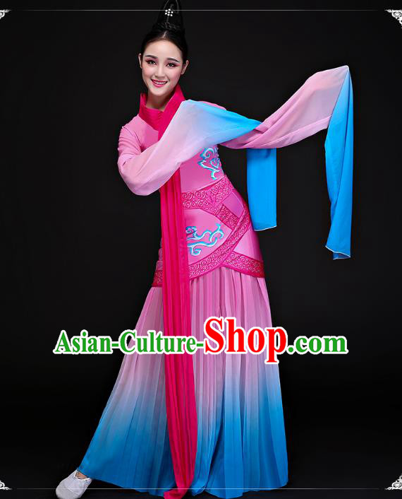Traditional Chinese Ancient Palace Lady Dance Clothing Classical Water Sleeve Dance Dress Costume for Women
