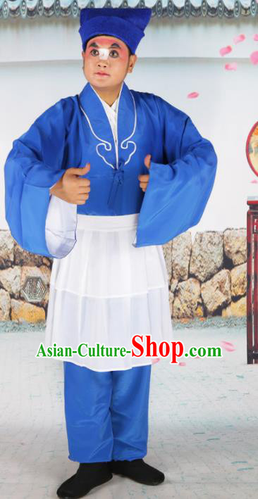 Chinese Beijing Opera Waiter Costume, China Peking Opera Punchinello Clothing