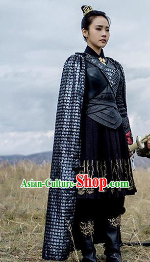 Traditional Ancient Chinese Tang Dynasty Female General Swordswoman Costume Complete Set for Women
