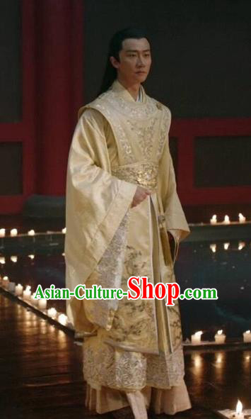Traditional Chinese Tang Dynasty Palace Prince Costume, China Ancient Nobility Childe Embroidered Clothing for Men