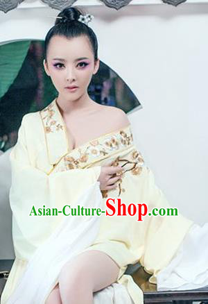 Traditional Ancient Chinese Opera Costume, Elegant Hanfu Clothing Chinese Tang Dynasty Hua Tan Water Sleeve Embroidered Clothing for Women