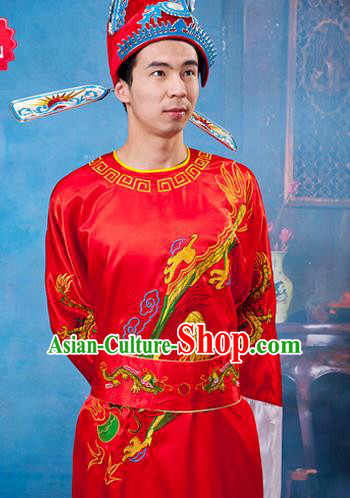 Traditional Ancient Chinese Costume, Chinese Kwame Brown Suit Bridegroom Wedding Clothing for Men
