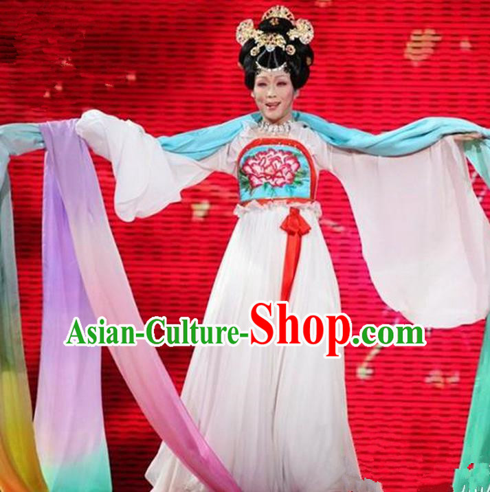 Traditional Ancient Chinese Peking Opera Imperial Emperess Costume, Elegant Hanfu Clothing Chinese Tang Dynasty Imperial Emperess Clothing for Women