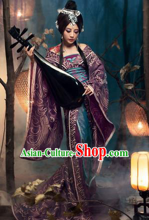 Traditional Ancient Chinese Imperial Consort Costume, Elegant Hanfu Clothing, Chinese Tang Dynasty Imperial Emperess Embroidered Clothing for Women