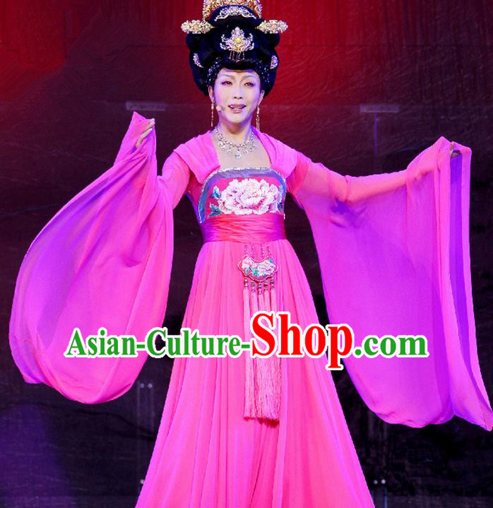 Traditional Ancient Chinese Imperial Consort Costume, Elegant Hanfu Clothing Chinese Tang Dynasty Imperial Emperess Tailing Embroidered Clothing for Women