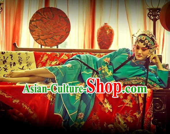 Traditional Ancient Chinese Peking Opera Imperial Consort Costume, Elegant Hanfu Clothing Chinese Tang Dynasty Peking Opera Young Lady Embroidered Clothing for Women