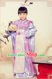 Traditional Ancient Chinese Royal Highness Children Costume, Children Elegant Hanfu Clothing Chinese Tang Dynasty Imperial Prince Clothing for Kids