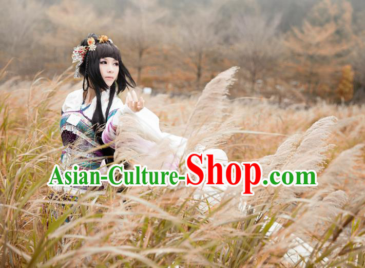 Traditional Asian Chinese Princess Costume, Elegant Hanfu Dance Dress, Chinese Imperial Princess Tailing Embroidered Clothing, Chinese Fairy Princess Empress Cosplay Costumes for Women