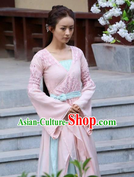 Traditional Ancient Chinese Imperial Princess Costume, Elegant Hanfu Cosplay Fairy Dress Chinese Han Dynasty Imperial Princess Tailing Embroidered Clothing for Women