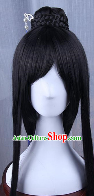 Traditional Handmade Ancient Chinese Tang Dynasty Imperial Prince Wig, Ancient Chinese Swordsman Wig for Men