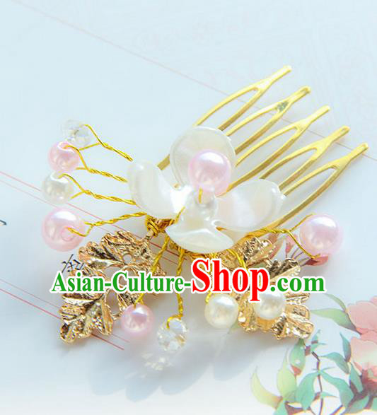 Traditional Handmade Chinese Ancient Princess Classical Hanfu Accessories Jewellery Pearl Hair Step Shake Hair Claws, Hair Comb Hairpins for Women
