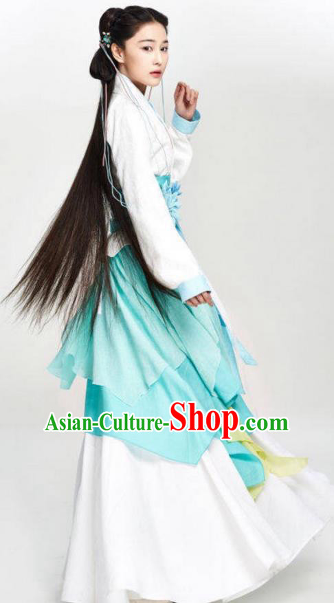 Traditional Ancient Chinese Imperial Princess Costume, Elegant Hanfu Palace Lady Dress Han Dynasty Imperial Princess Embroidered Clothing for Women