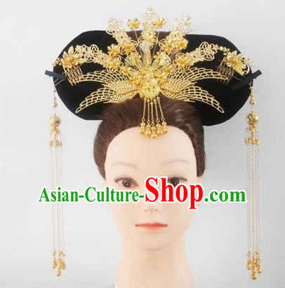 Traditional Handmade Chinese Ancient Classical Hair Accessories Barrettes Hairpin, Imperial Emperess Phoenix Coronet Hair Jewellery, Hair Fascinators Hairpins for Women