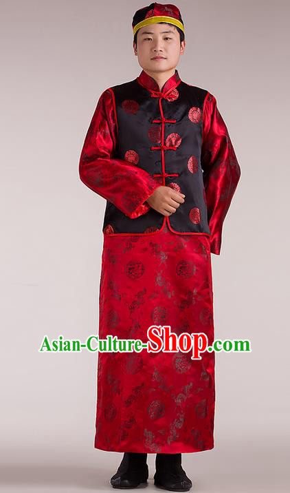 Traditional Ancient Chinese Imperial Emperor Costume, Chinese Qing Dynasty Male Wedding Dress, Cosplay Chinese Imperial King Clothing Hanfu for Men