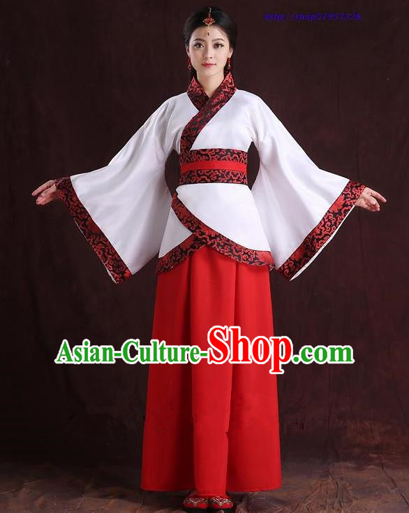 Traditional Ancient Chinese Imperial Emperess Costume, Chinese Han Dynasty Dance Dress, Cosplay Chinese Peri Imperial Princess Wedding Clothing Hanfu for Women