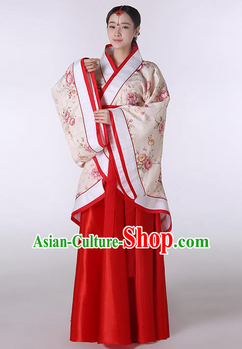 Traditional Ancient Chinese Imperial Emperess Costume, Chinese Han Dynasty Wedding Dress, Cosplay Chinese Peri Imperial Princess Clothing Hanfu for Women