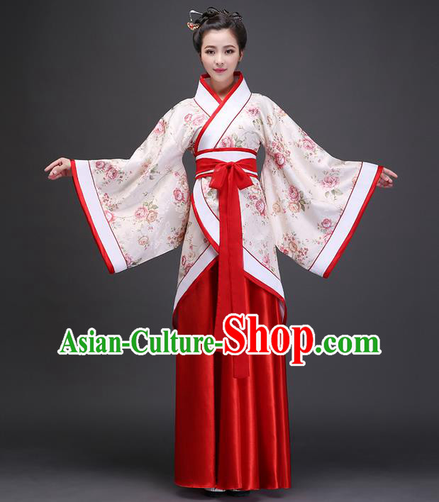 Traditional Ancient Chinese Imperial Emperess Costume, Chinese Han Dynasty Wedding Dress, Cosplay Chinese Peri Imperial Princess Dance Clothing Hanfu for Women