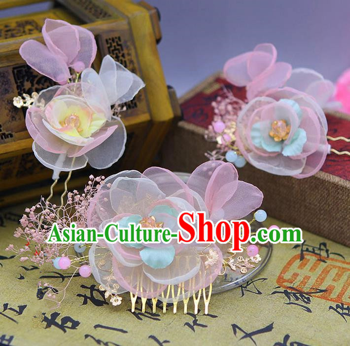 Traditional Handmade Chinese Ancient Classical Hair Accessories Bride Wedding Hairpin, Hair Claws Hair Comb for Women