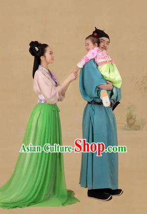 Traditional Ancient Chinese Family Costume Complete Set, Chinese Han Dynasty Parent-Child Dress, Cosplay Chinese Family Portrait Clothing Hanfu for Women for Men for Children