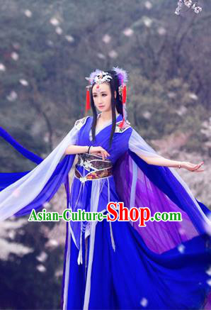 Traditional Ancient Chinese Imperial Consort Costume, Chinese Han Dynasty Dance Dress, Cosplay Chinese Peri Imperial Princess Hanfu Clothing for Women