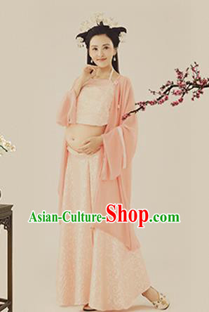 Traditional Ancient Chinese Costume, Chinese Han Dynasty Dance Ribbon Dress, Cosplay Chinese Peri Imperial Empress Clothing for Pregnant Women