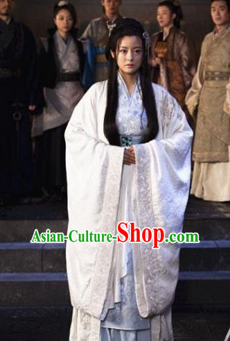Traditional Ancient Chinese Imperial Princess Costume, Chinese Han Dynasty Young Lady Dress, Cosplay Chinese Peri Princess Embroidered Hanfu Clothing for Women